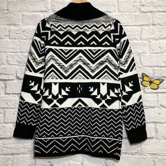 WAREHOUSE One Geometric Long Sleeve Cardigan Size Extra Small - Picture 9 of 16
